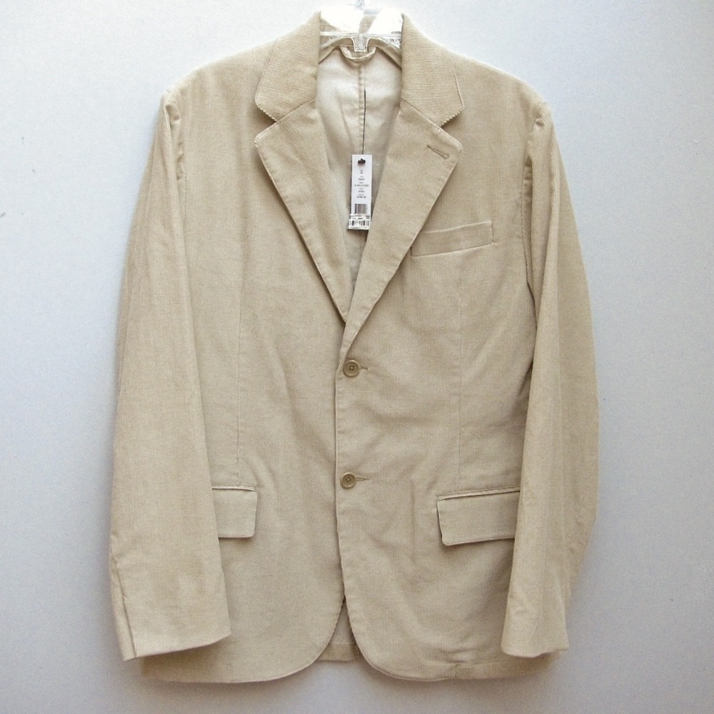 Mens Theory Sport Jacket Blazer Khaki Beige Corduroy Size 40 with Tags